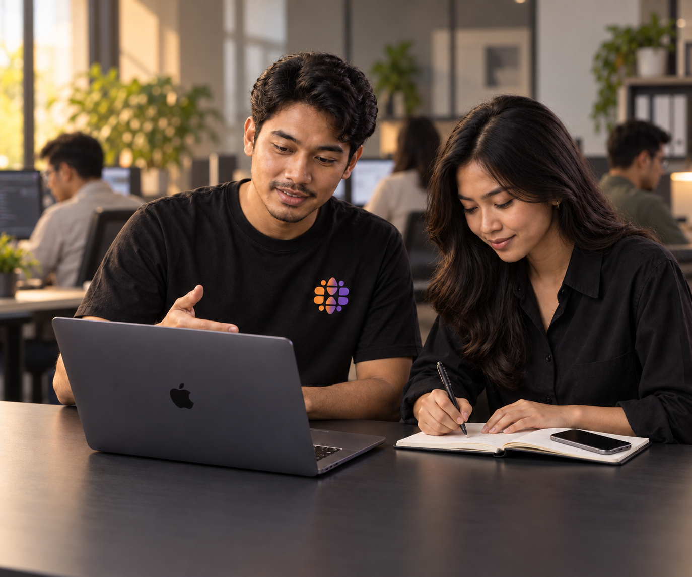 GABAssist team helping a client